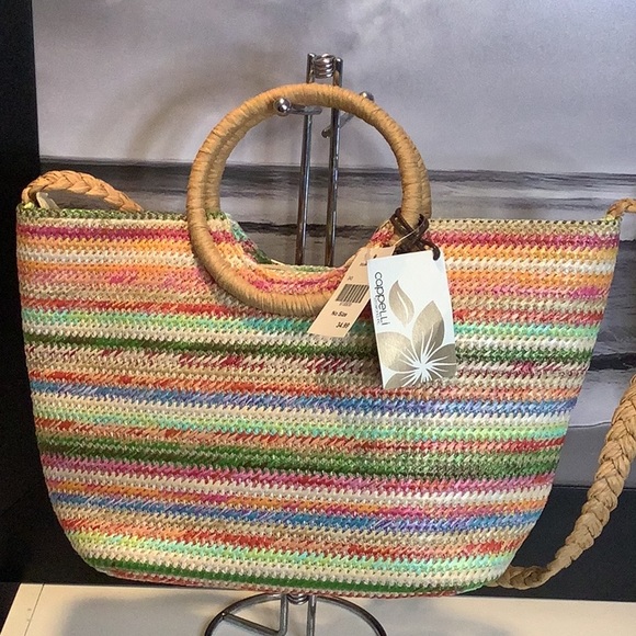 Cappelli Straworld Multicolor Straw Bag W/Braided Strap - Picture 7 of 10